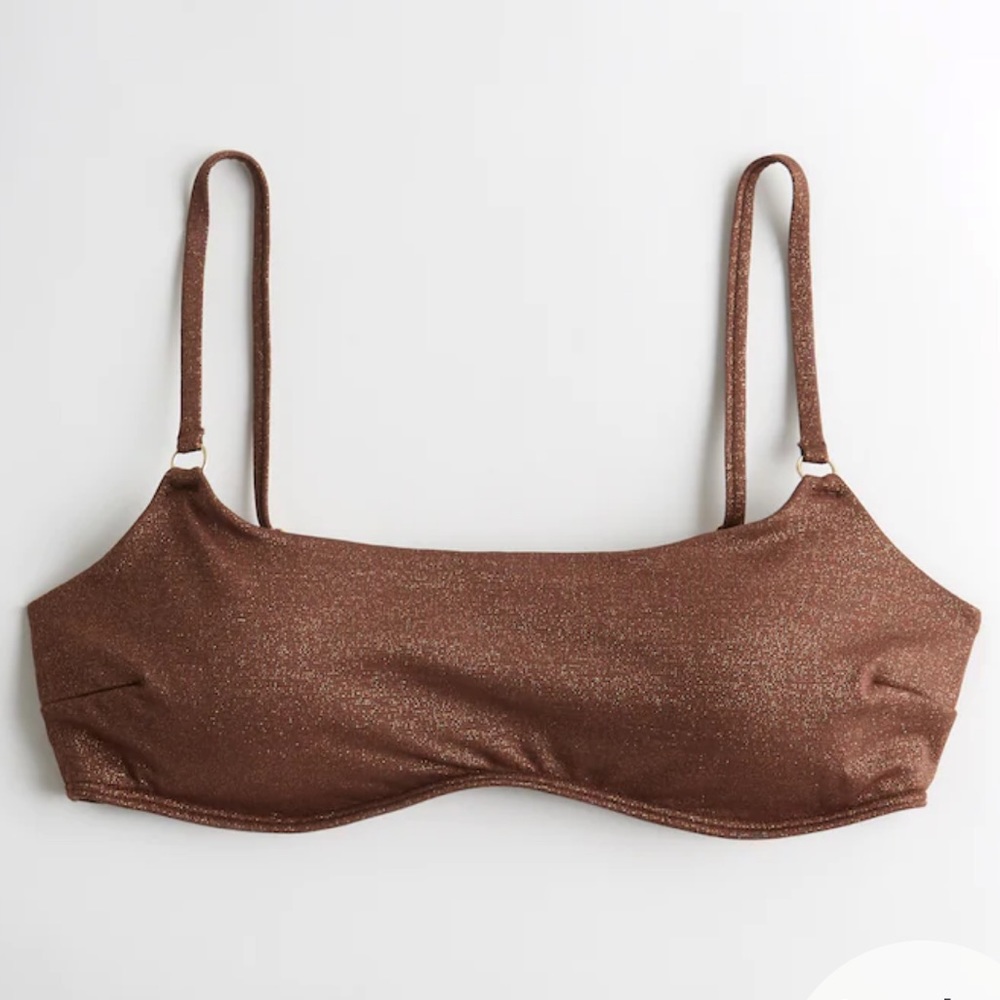 Hollister Shine Scoop Bikini Top size large